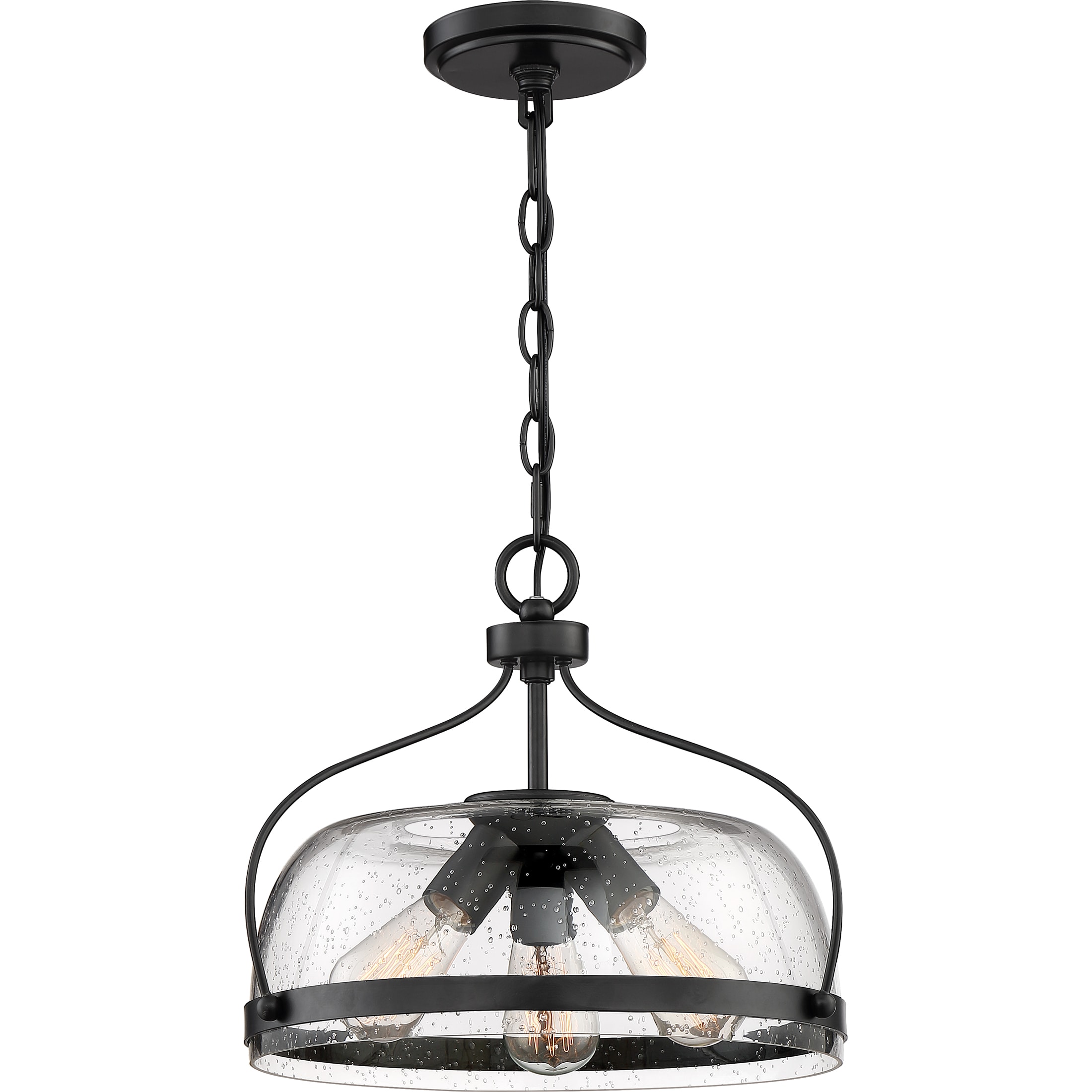 Industrial Black Framework Single Pendant Light Hanging Ceiling Lamp Fixture 
