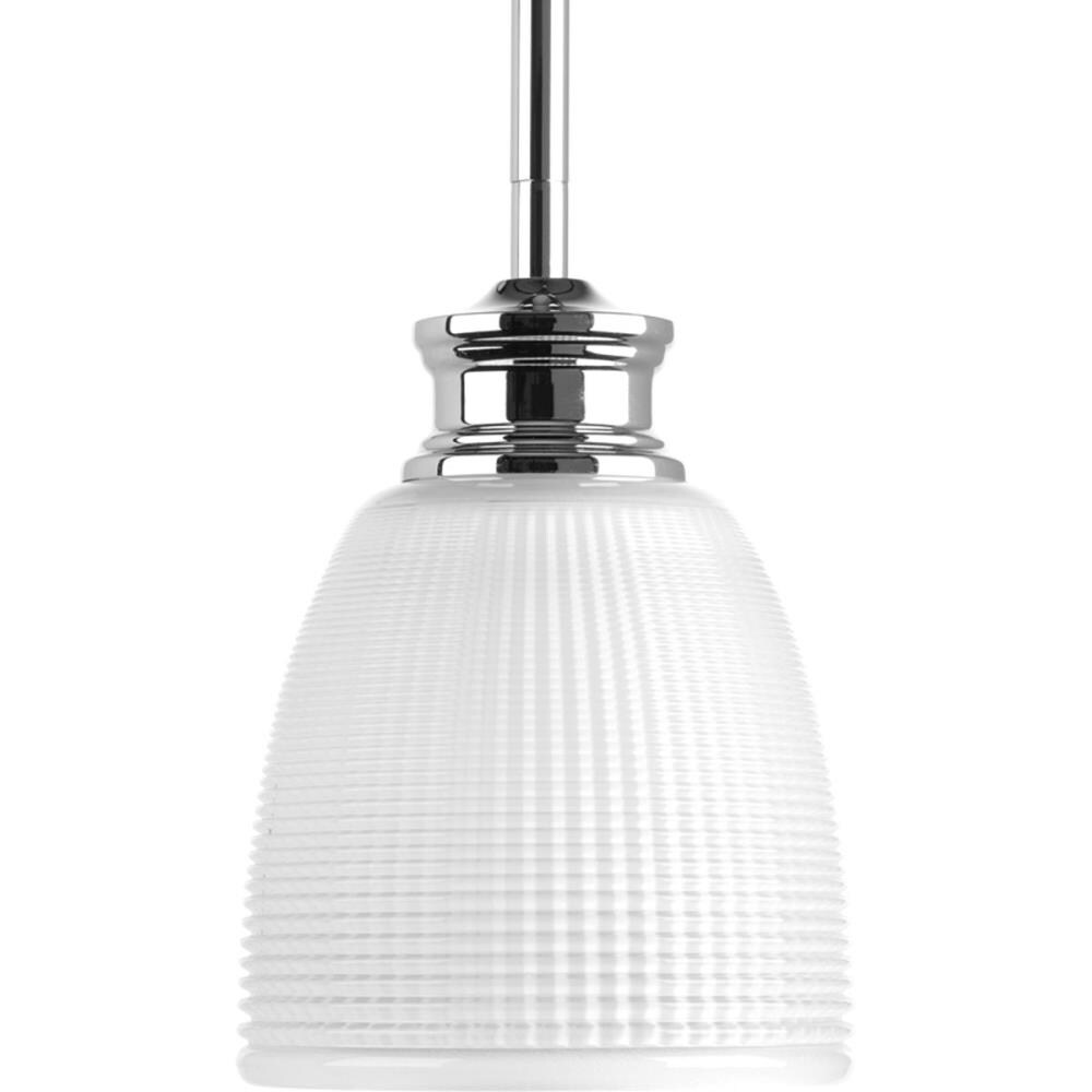 Progress Lighting P5088-15 Lucky Polished Chrome Transitional Bell Mini Hanging Pendant Light