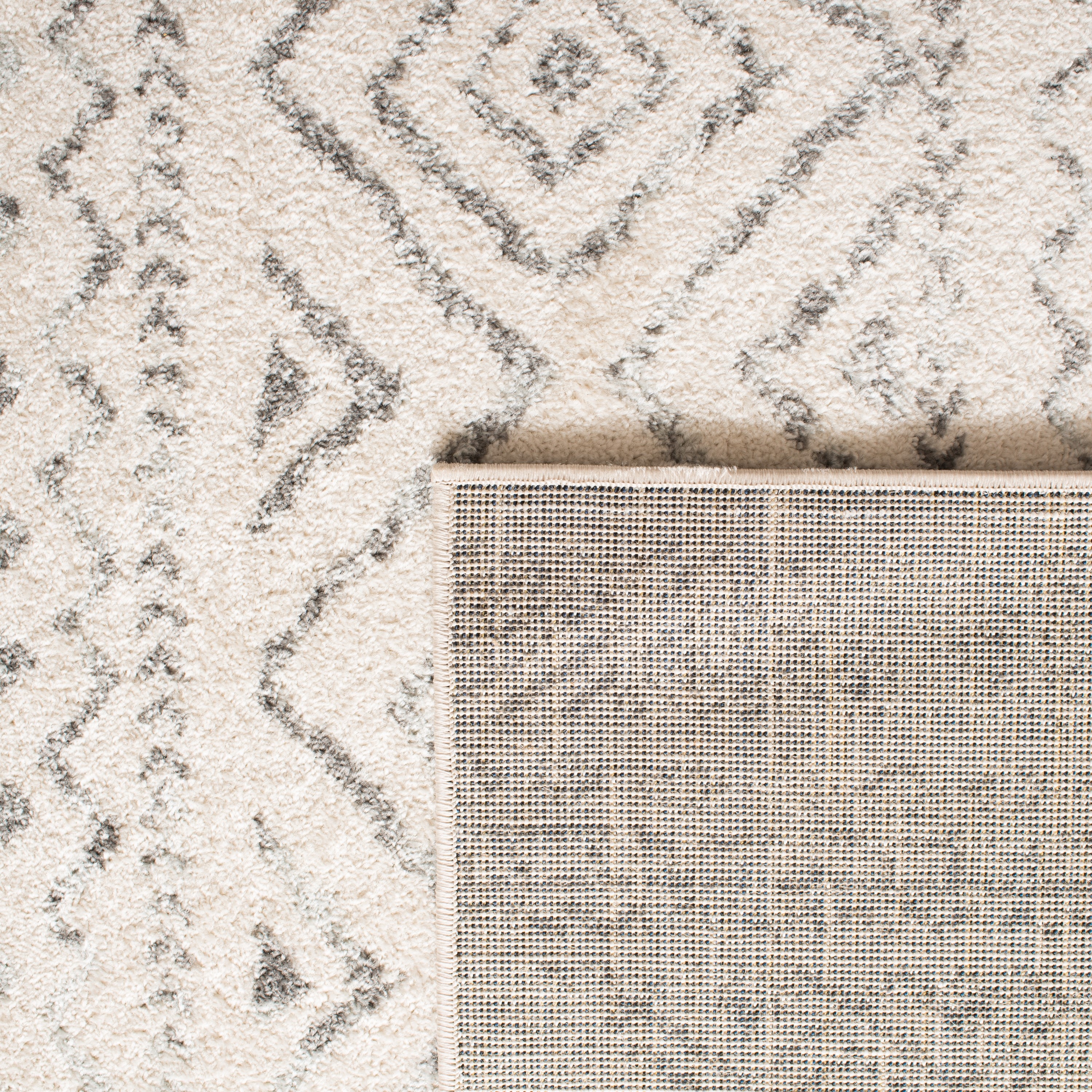 Ivory & Grey Moroccan Boho 2' x 5' Hand-Knotted Runner