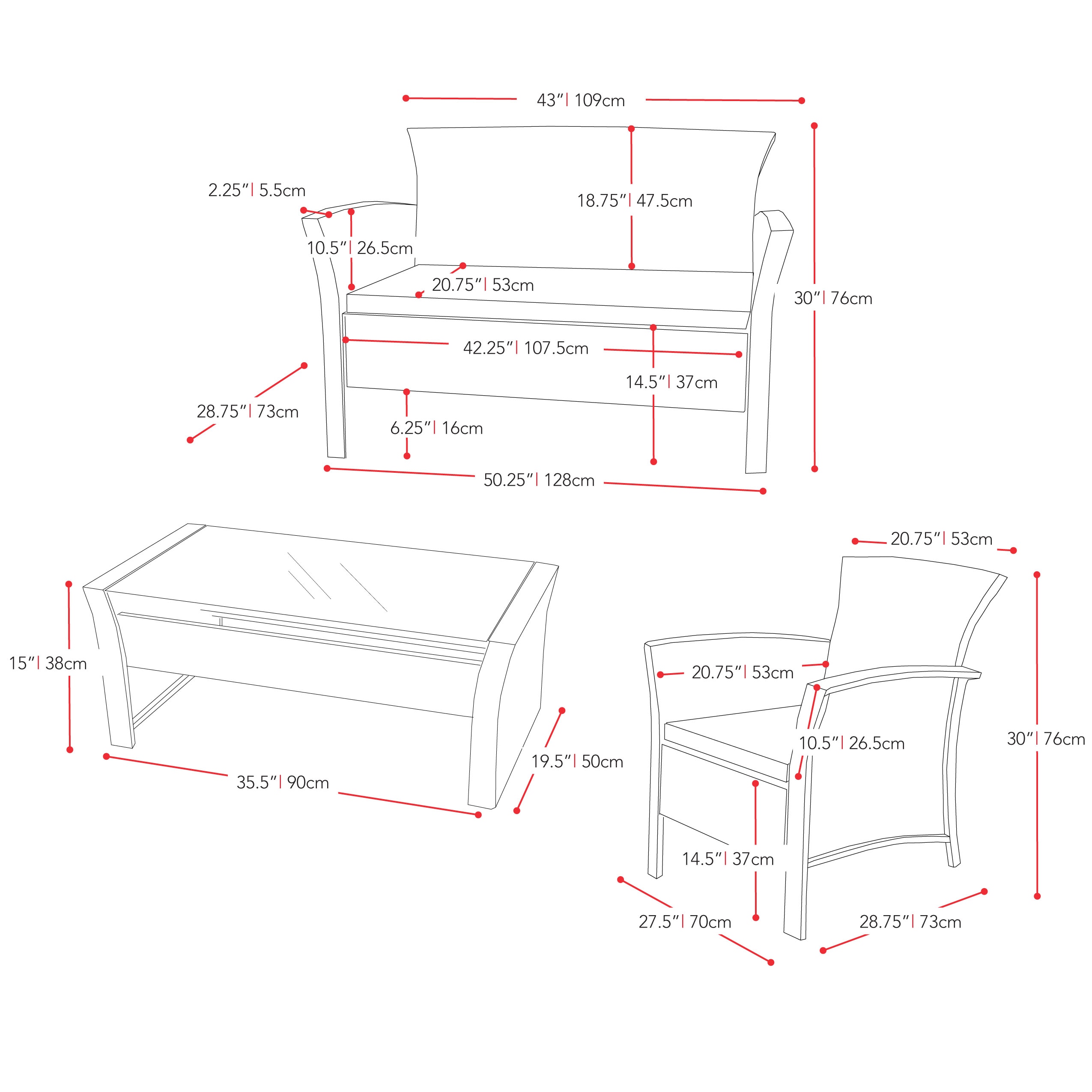 CorLiving PCS-507-K Patio-Conversation-Sets - View #4