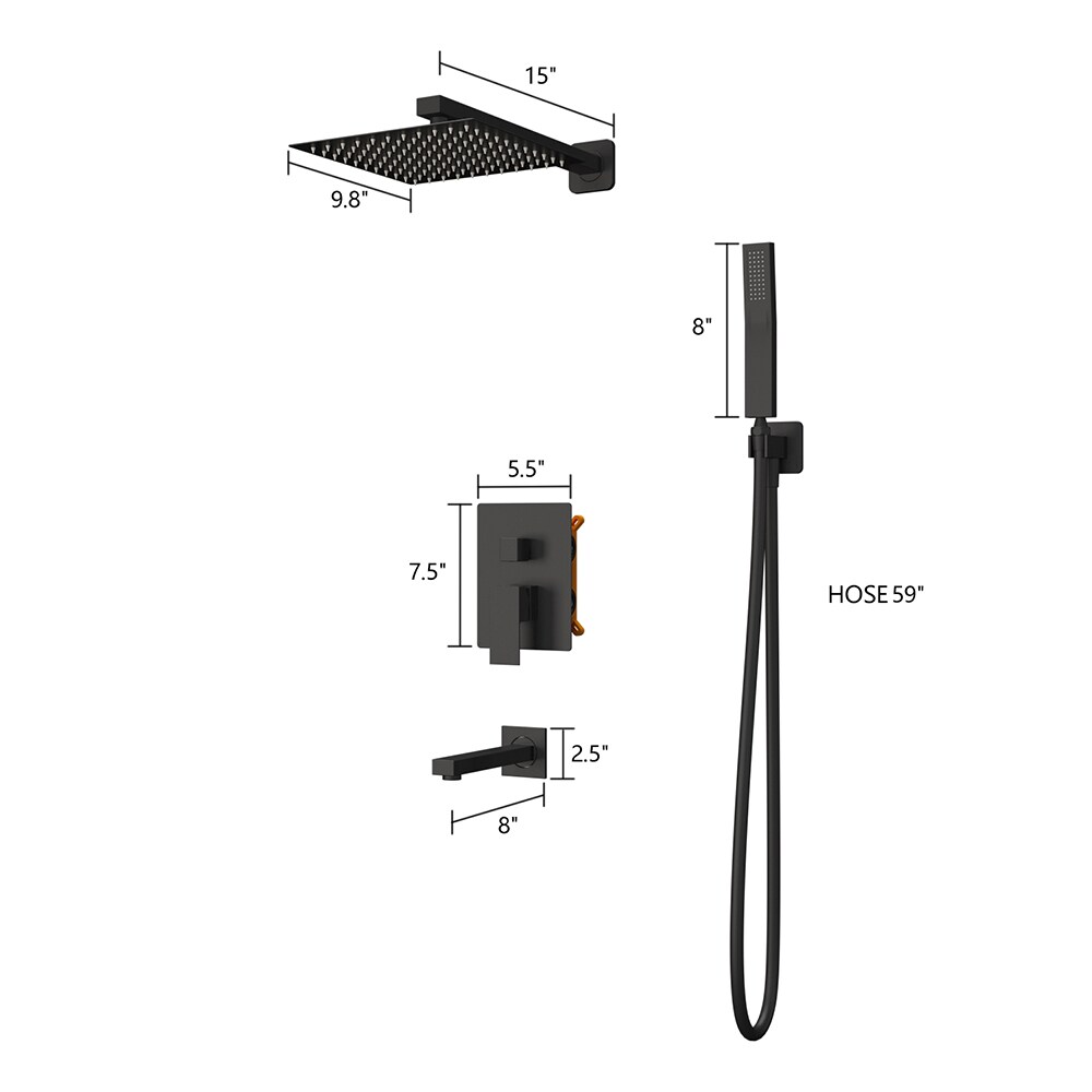 Homsee C-KF020287-01 Tub-Shower-Faucets - View #17