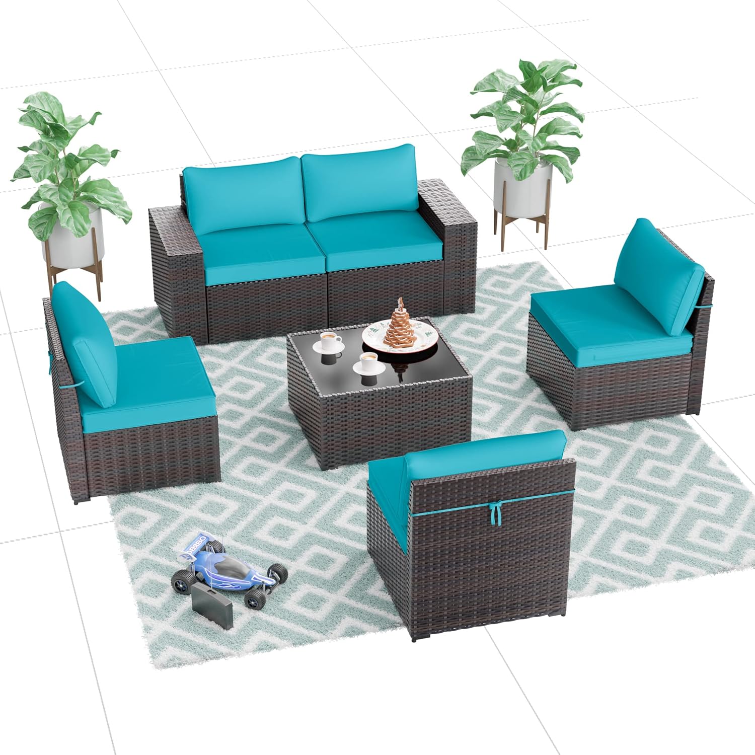 ALAULM LS-6PCS-BLUE Patio-Conversation-Sets - View #7