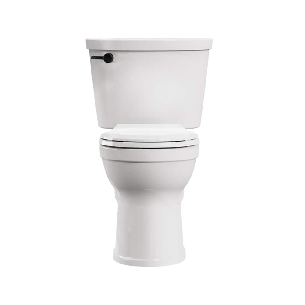 American Standard 215BA104.020 Cadet 3 White Round Chair height 2-piece Toilet 12-in Rough-In WaterSense 1.28 GPF