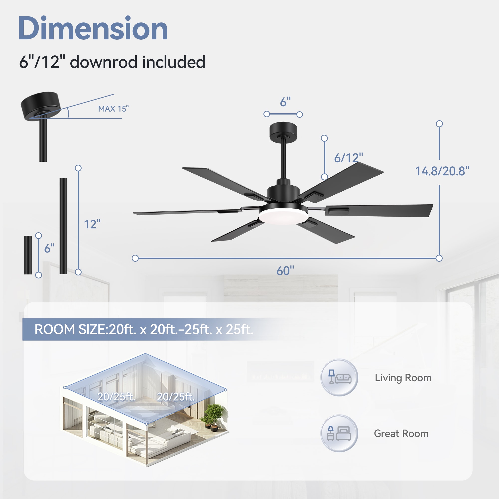 Breezary 32033-BK Ceiling-Fans - View #11