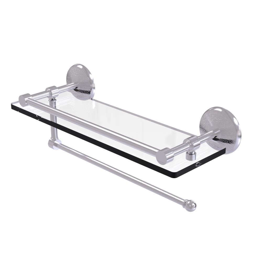Allied Brass PMC-1PT/16-GAL-SCH Prestige Monte Carlo Satin Chrome Wall mount Bathroom Shelf ( 16-in x 5-in x 5-in )
