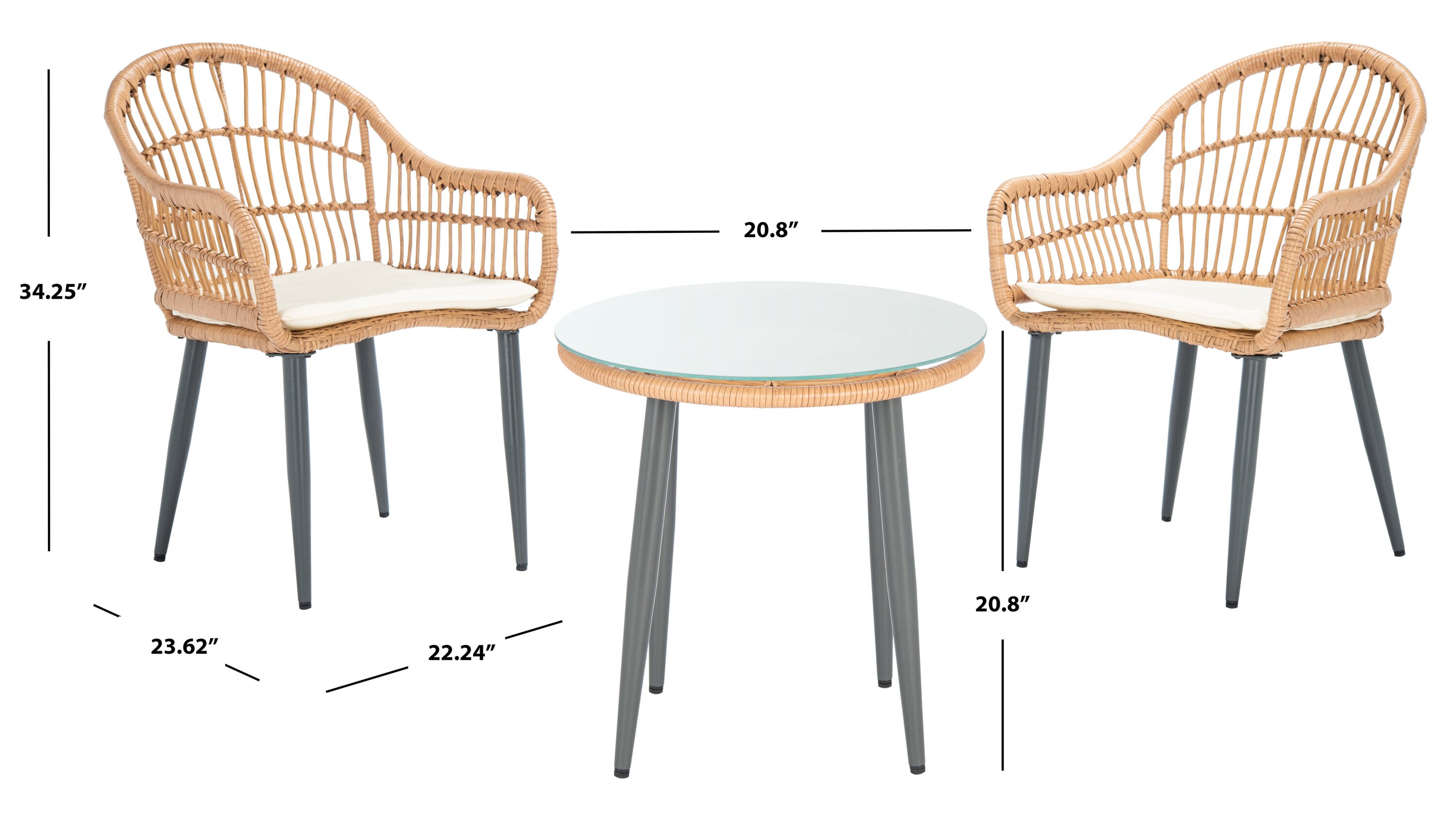 Safavieh PAT9012A Patio-Conversation-Sets - View #3