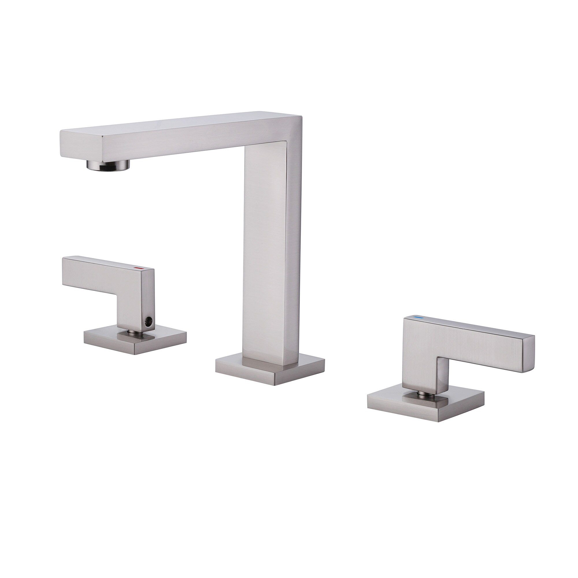 Royal Guard LBSFJK0012 Brushed Nickel Widespread 2-handle WaterSense Low-arc Commercial/Residential Handle Bathroom Sink Faucet