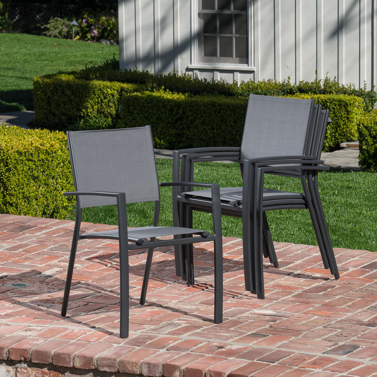 Hanover NAPLESDN7PC-GRY Patio-Dining-Sets - View #7