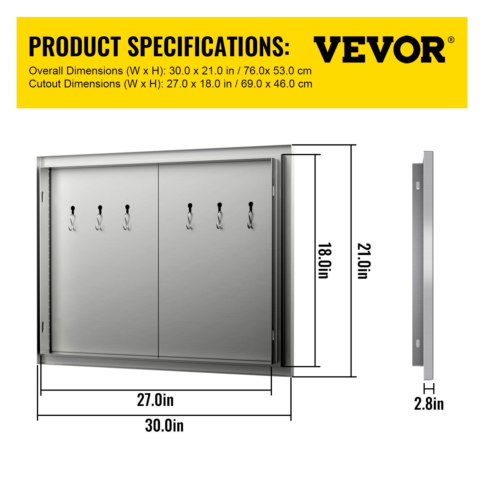 VEVOR BXGCGMSC30W21HIN1V0 Builtin-Grill-Cabinet-Parts - View #9