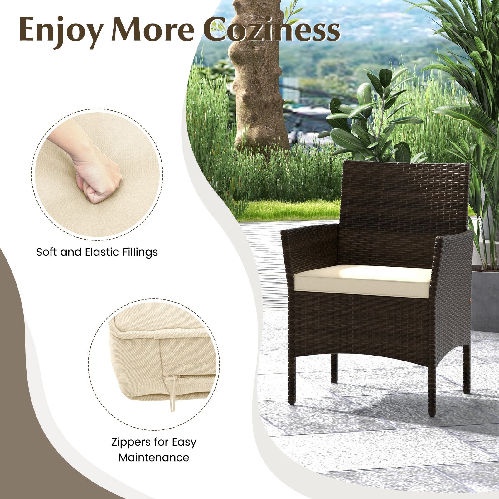 Volenca VOL-ZO3ZFT Patio-Conversation-Sets - View #4