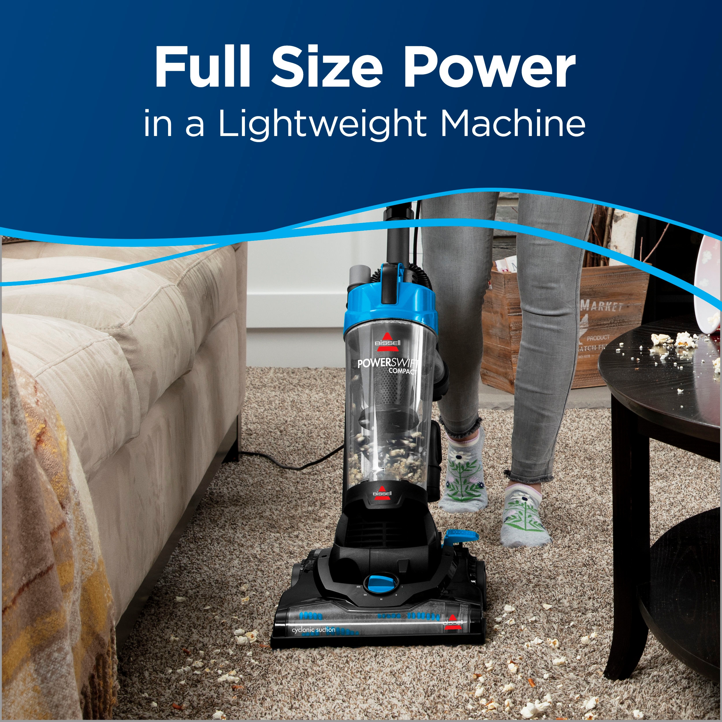 BISSELL PowerSwift Compact Corded Bagless Upright Vacuum in the Upright  Vacuums department at