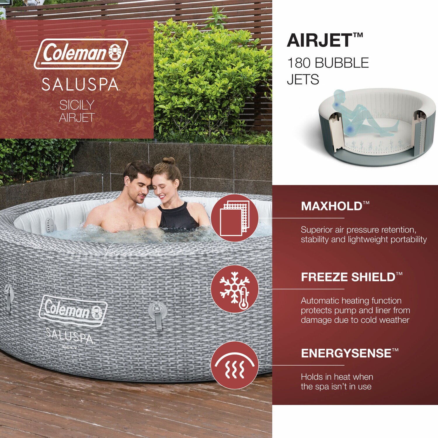 Bestway 85-in x 28-in 7-Person Inflatable Round Hot Tub in the Hot Tubs ...