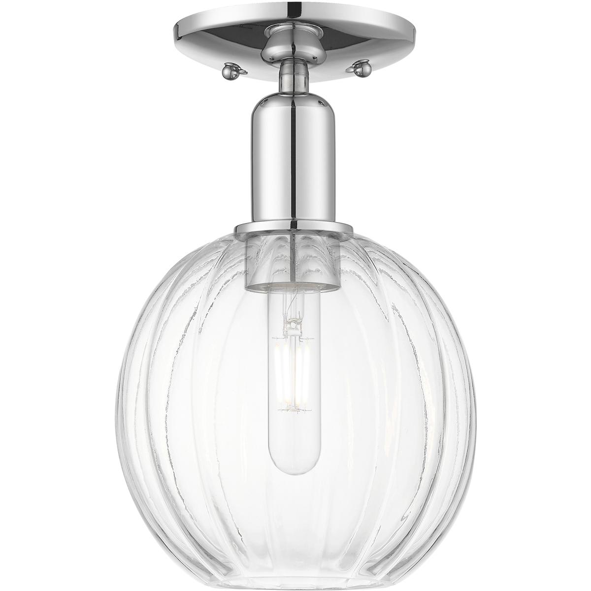 Innovations Lighting 2870267 716-1C-PC-G458-7CL Preston Semi-Flush Mount Polished Chrome