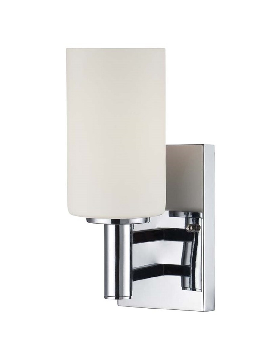 Polished Steel with Frosted Glass Shade Lite Source LS-16261PS/FRO Campton Wall Lamp