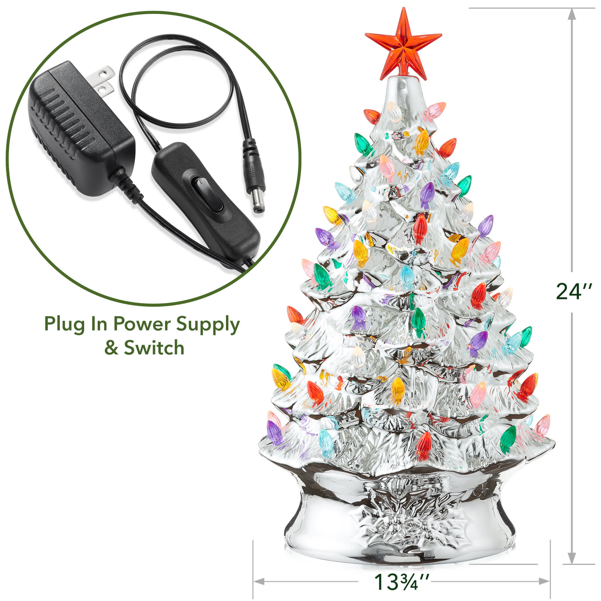 Casafield SZN-TR-9245-SLV Artificial-Christmas-Trees - View #4