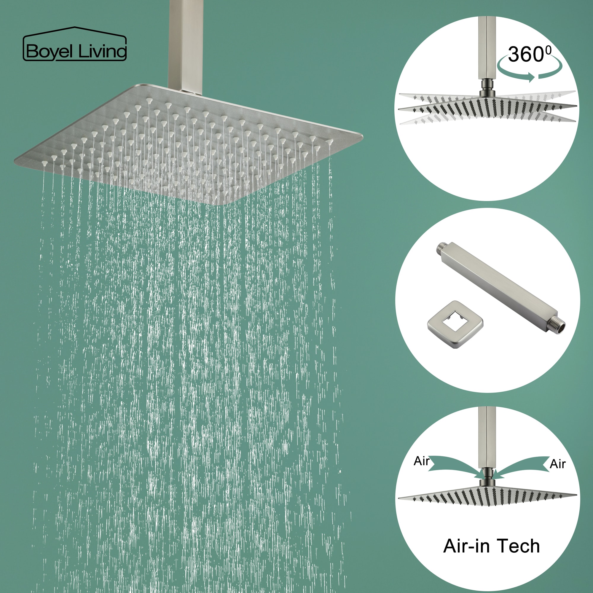 Clihome SMD-88009BN Showerhead-Bar-Panels - View #8