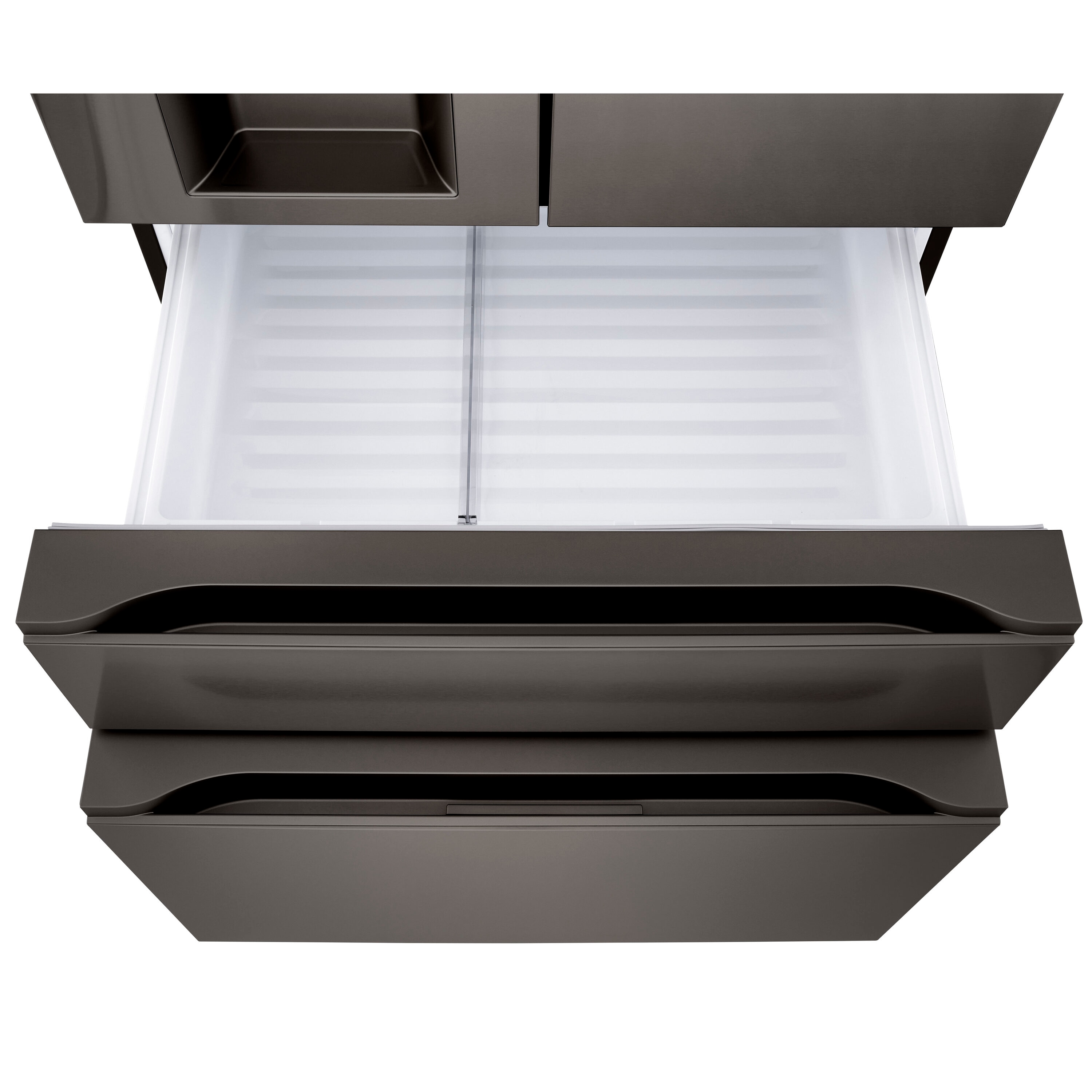 LG 2-Piece Kitchen Package with 22.3 Cu. Ft 4-Door French Door Refrigerator  and Single Door Freezer in Black Stainless Steel