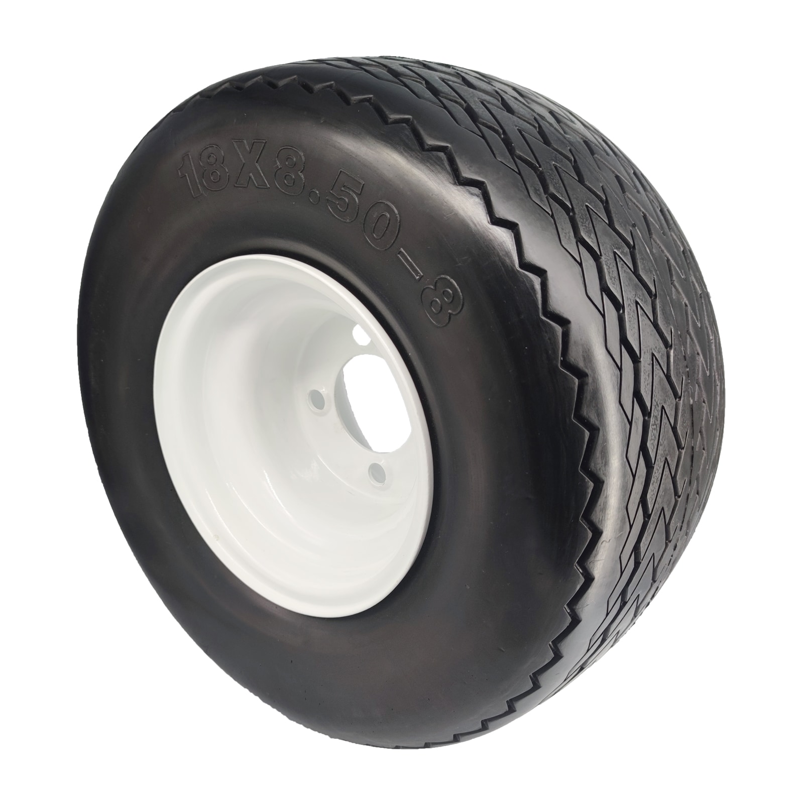 Ogracwheel Flat Free 18x8.50-8 Tire and Wheel, 4 Lugs FFS-068 at Lowes.com