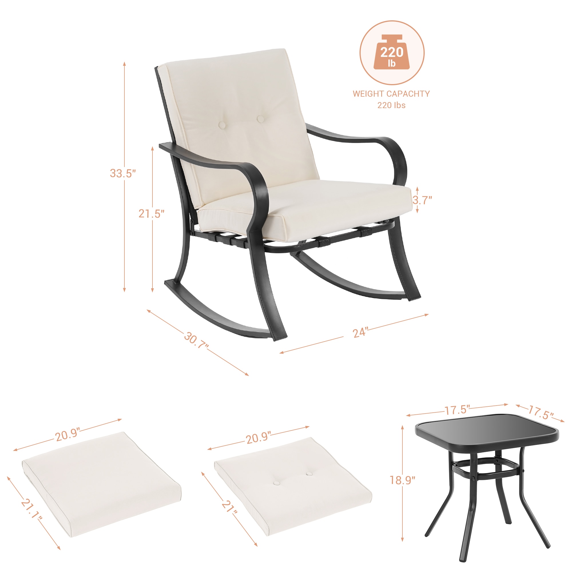 ACEGOSES LW-A17W Patio-Conversation-Sets - View #9