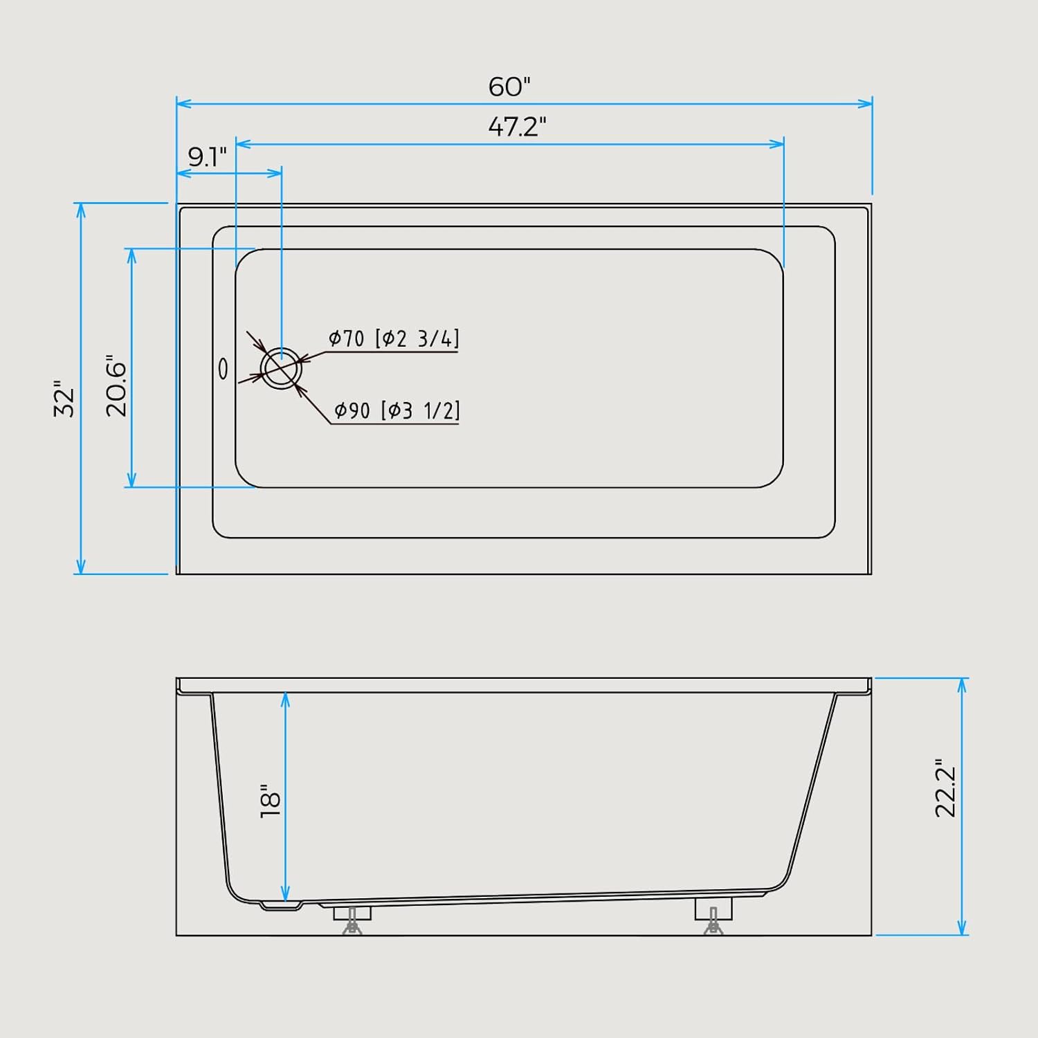 Qeetex PHO154OZAPU bathtubs - View #3
