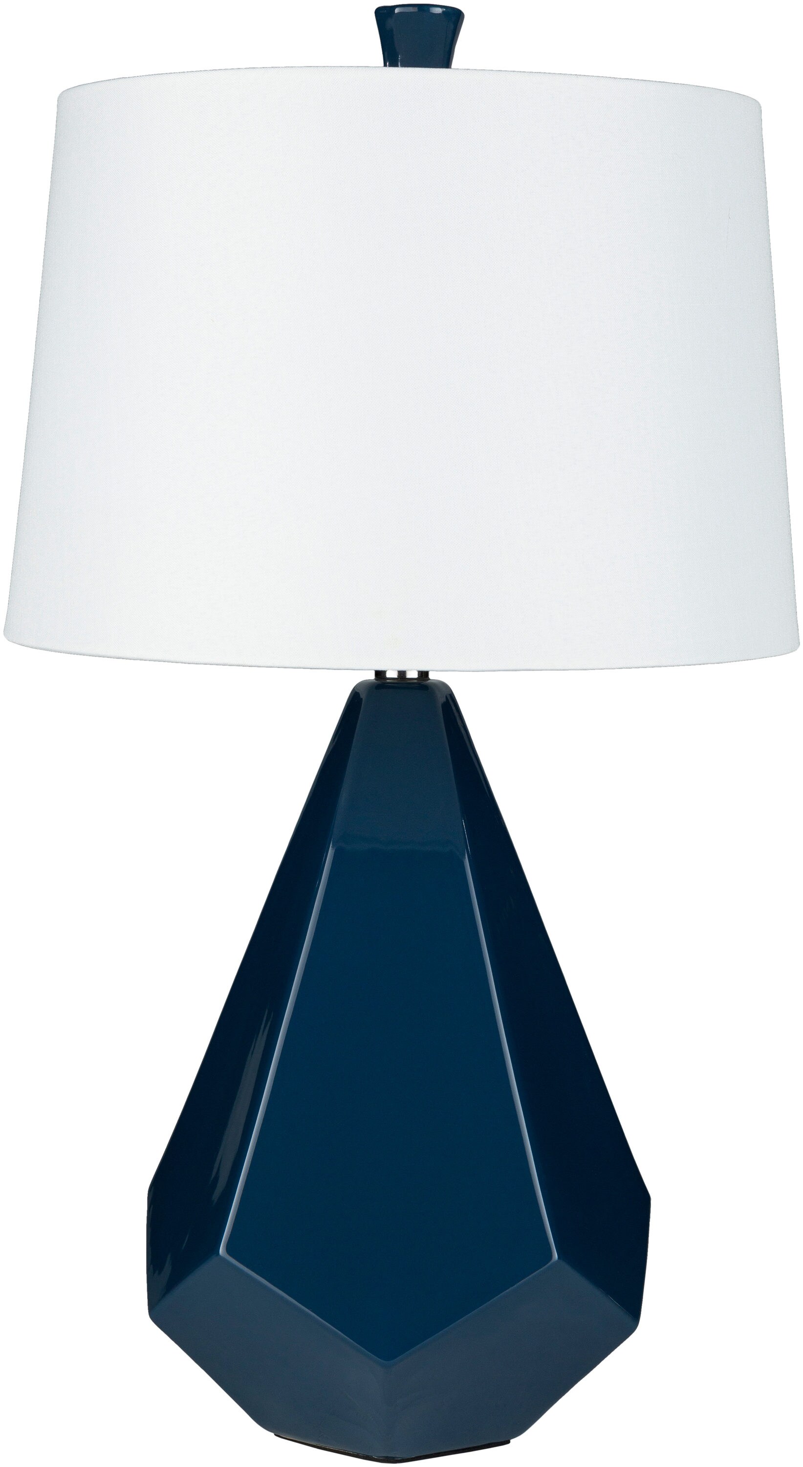 Surya LMP-1073 Enigma 27-in Navy 3-way Table Lamp with Plastic Shade