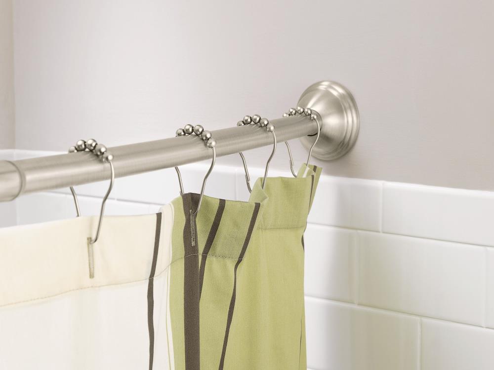 Moen 12 Pack Brushed Nickel Single Shower Curtain Ringss In The Rings Hooks Department At Lowes Com