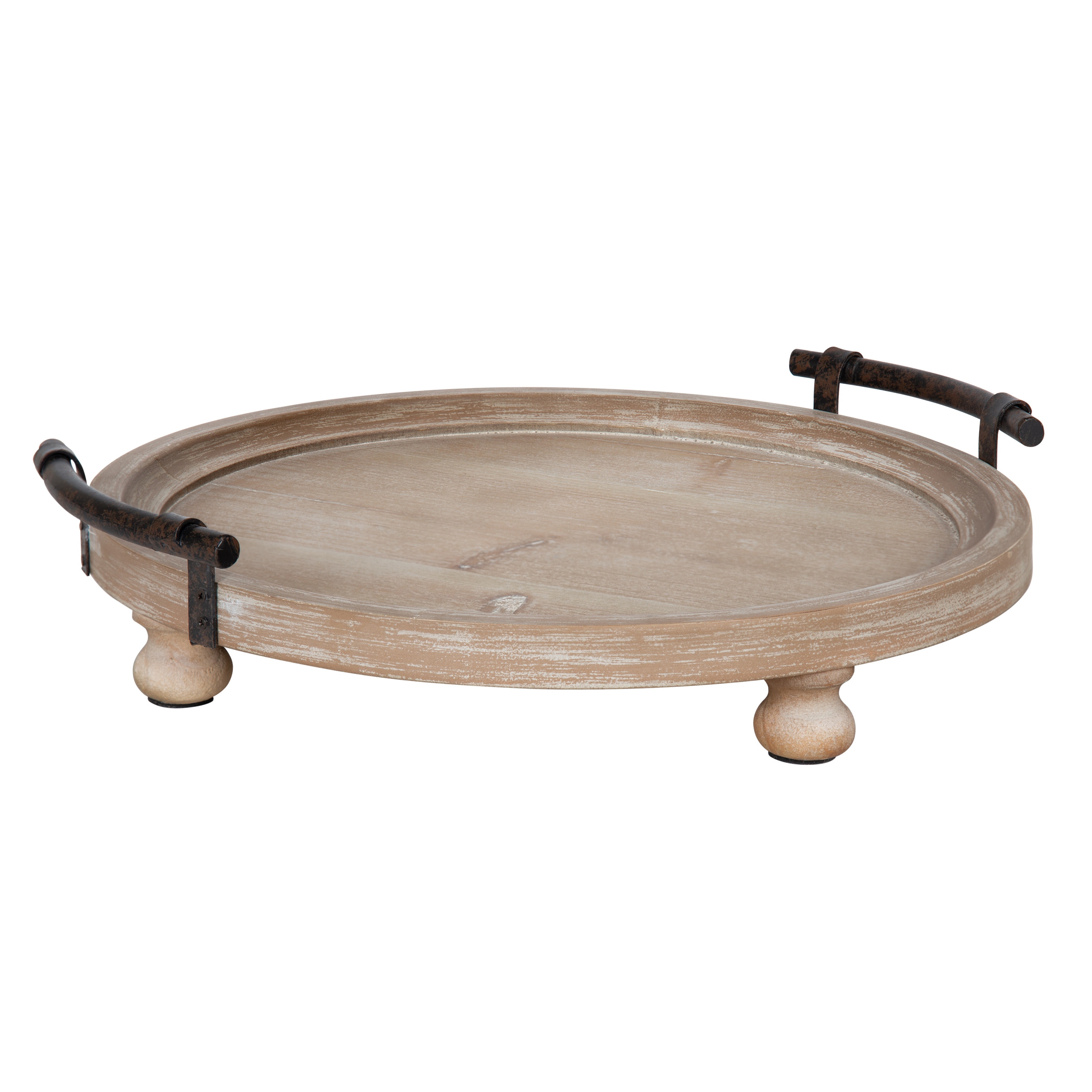 Kate and Laurel 17-in x 15-in Natural Serving Tray in the Serving