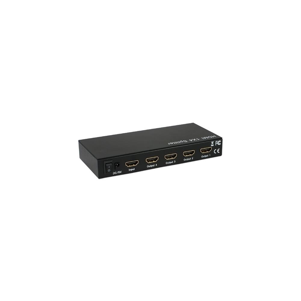 QVS QVS937  HD-14 1x4 4Port HDMI 3D HDTV and HDCP 720p, 1080p Splitter and Distribution Amplifier