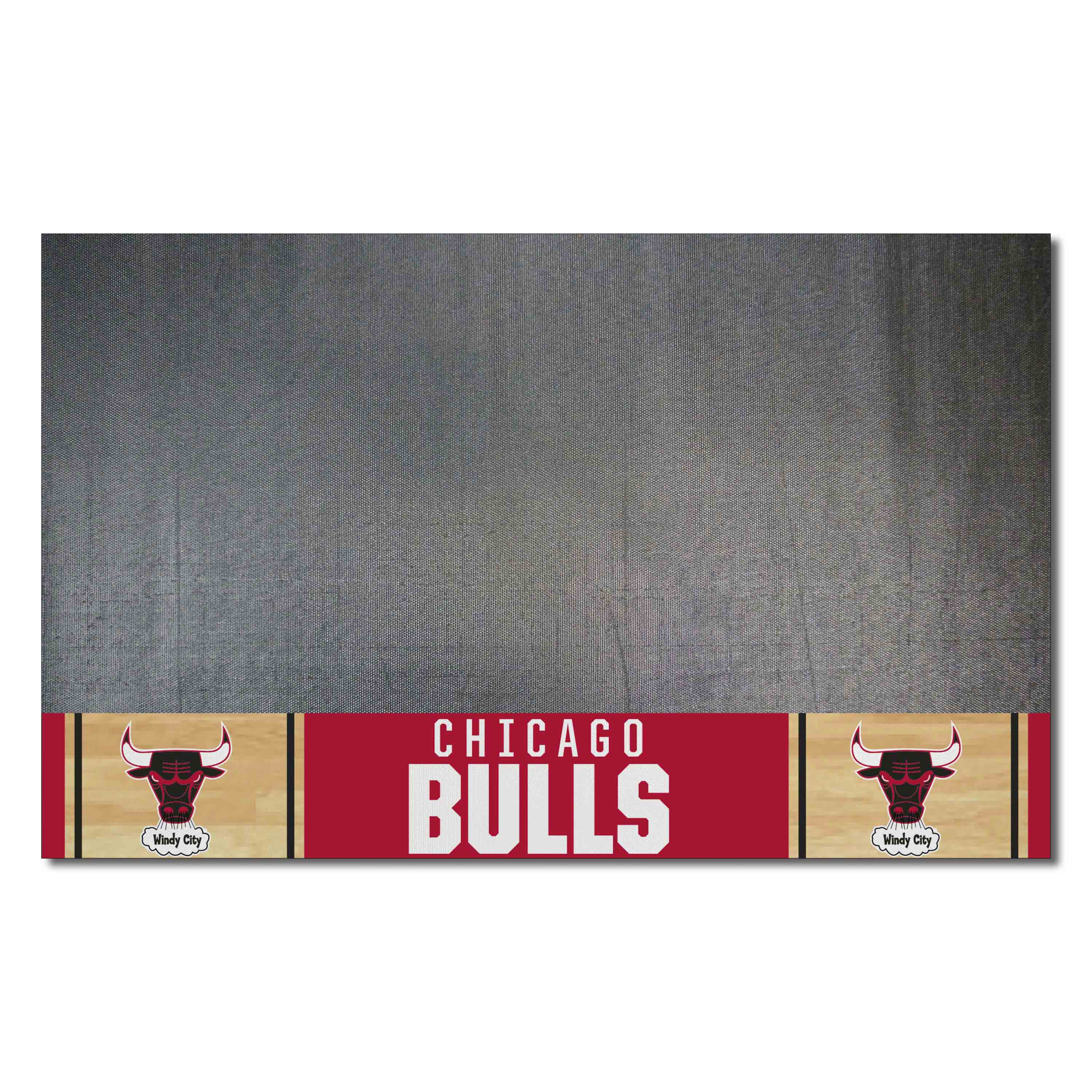 FANMATS 35251 Chicago Bulls Black Vinyl Rectangular Grill Mat