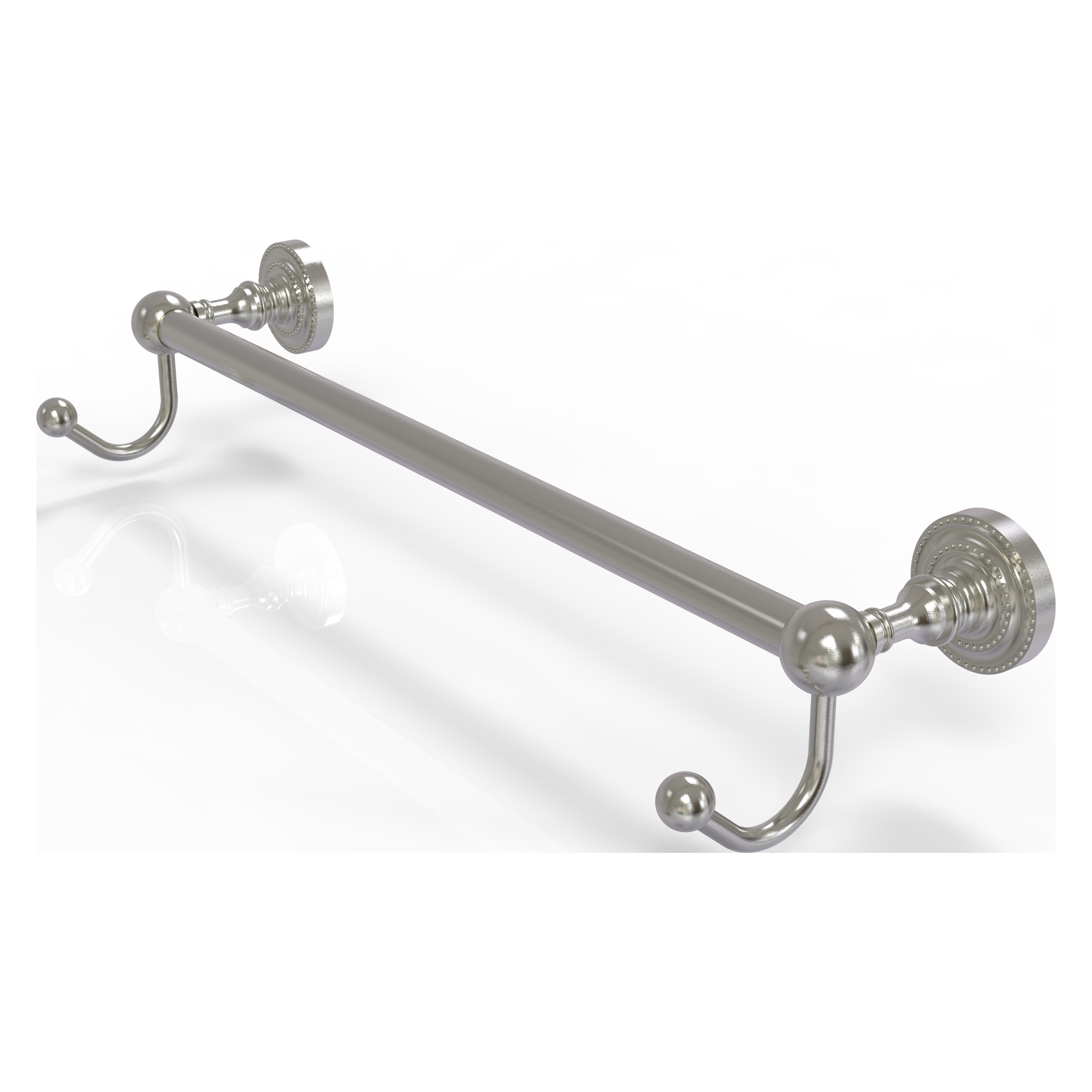 Allied Brass DT-41-24-HK-SN Dottingham 24-in Satin Nickel Wall mount Single Towel Bar