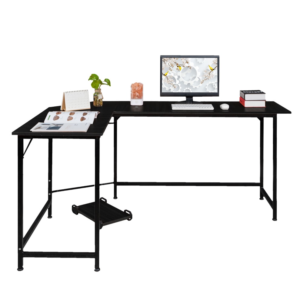 Winado Computer Desk 66.14-in Black Modern/Contemporary Computer Desk ...