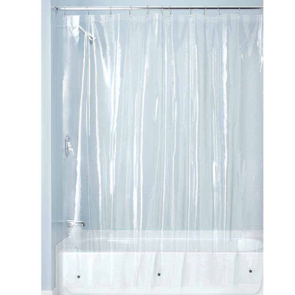 Eva Peva Clear Solid Shower Liner, Peva Shower Curtain Liner Clear