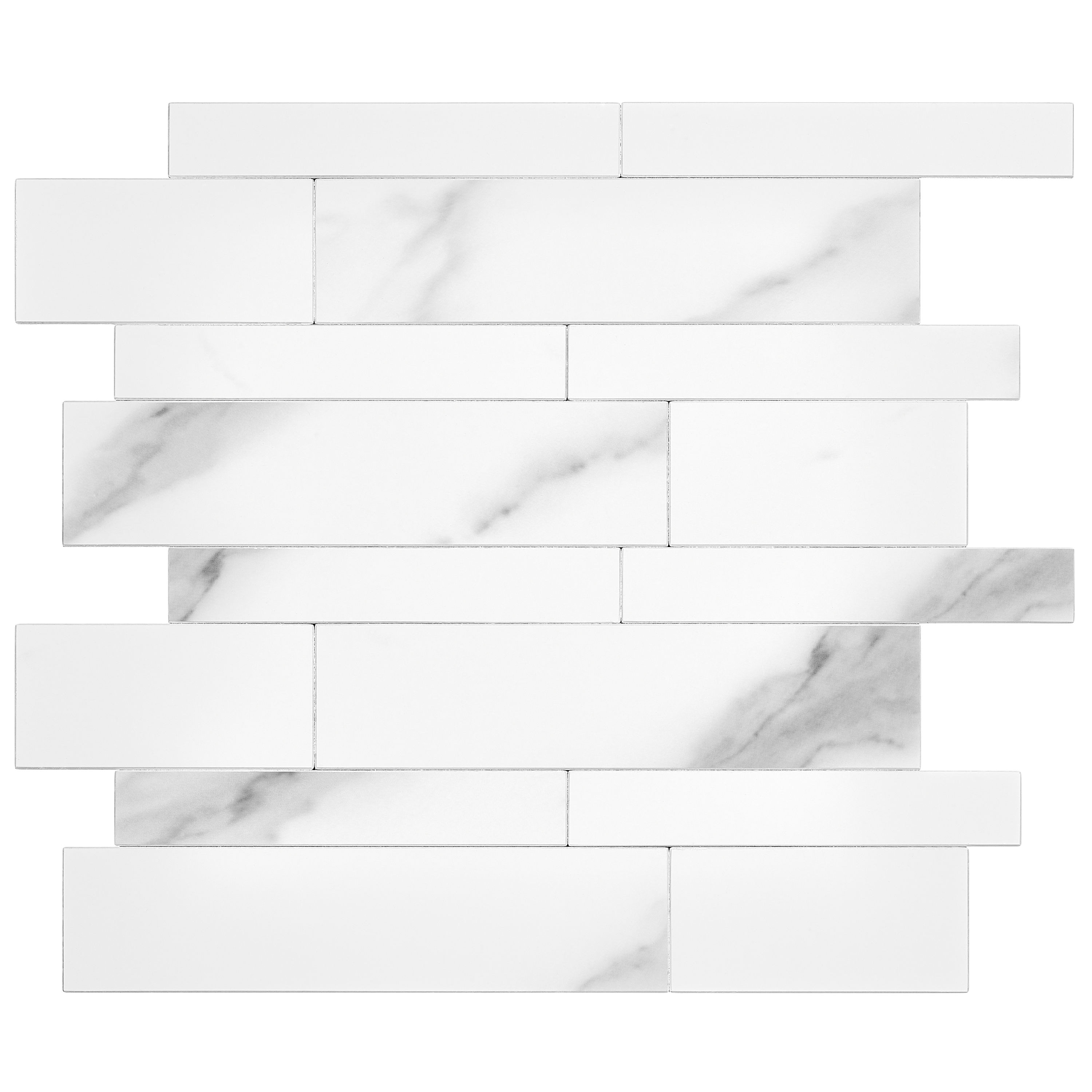 Avant Decor Idaho White Marble 12-in x 12-in Natural Stone Marble Brick ...