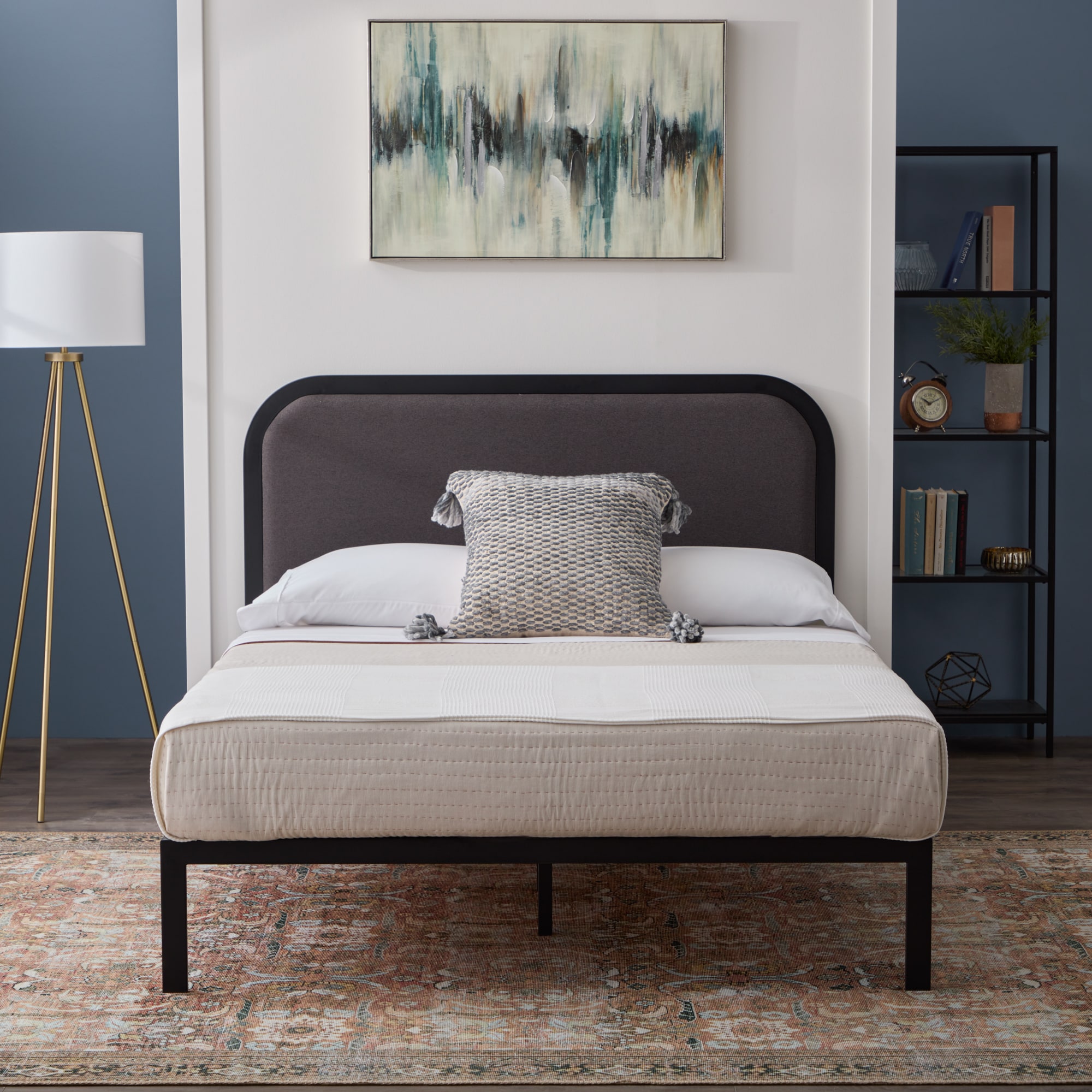 Brookside BS0002MUBTTCH Charcoal Twin Metal Platform Bed