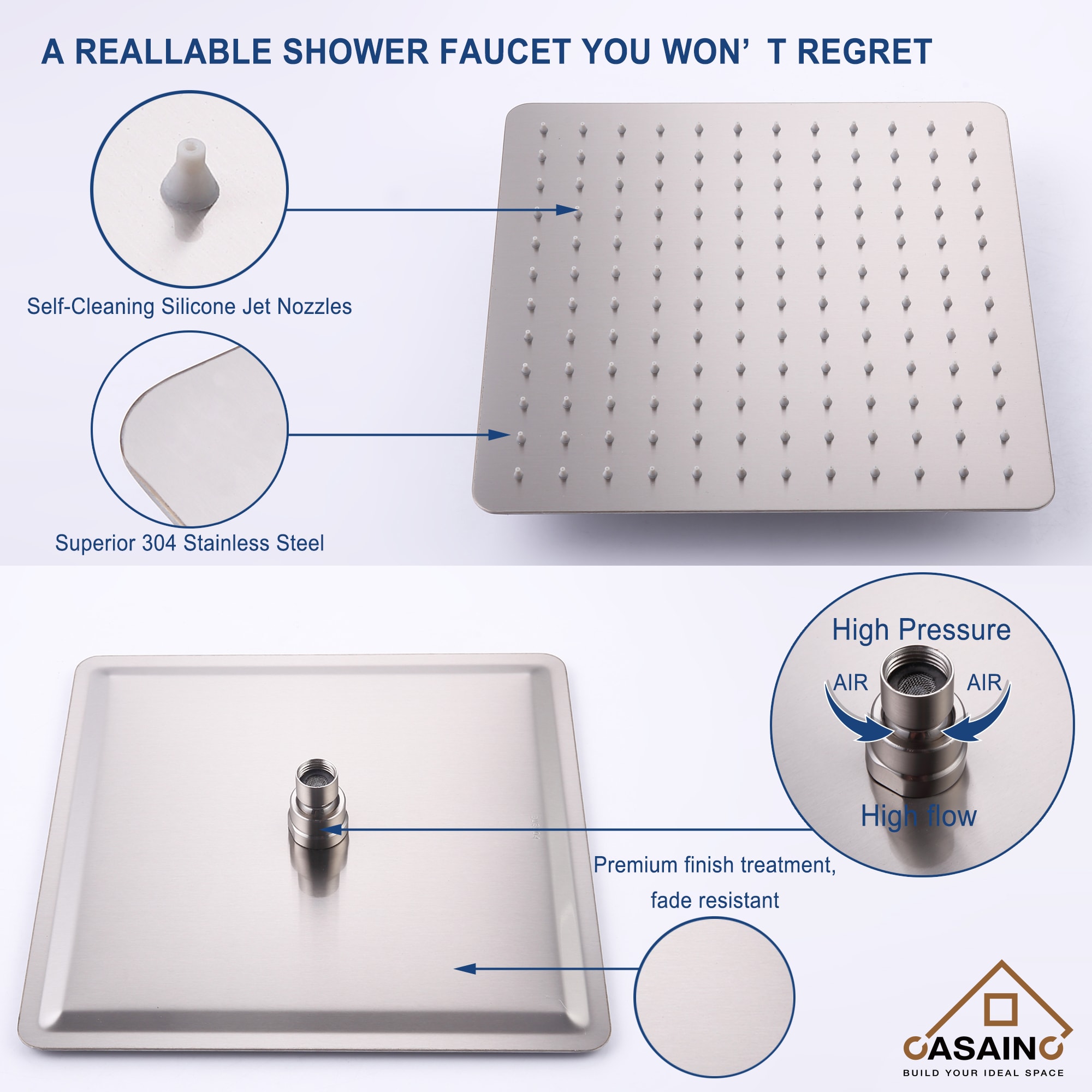 CASAINC WF-W98102BN-12 Showerhead-Bar-Panels - View #7
