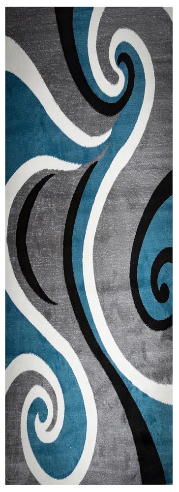 MSRUGS Frize 4 x 5 Gray/Black Indoor Abstract Area Rug in the Rugs