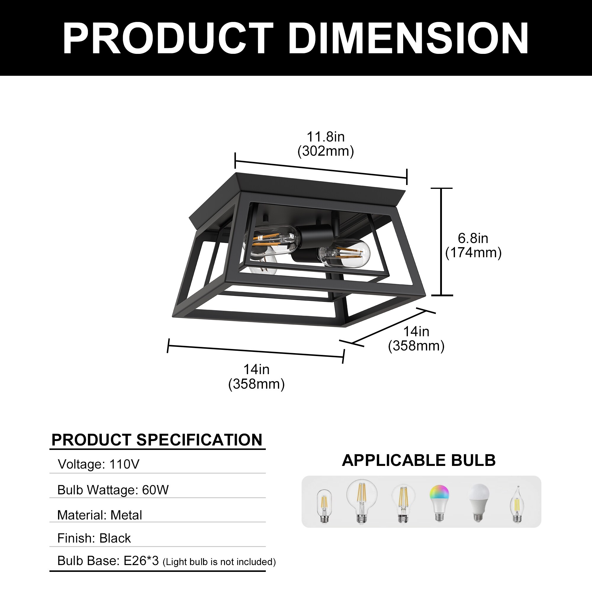 DORESshop LSC-QJC-QX07901CQBK1 flushmounts - View #5