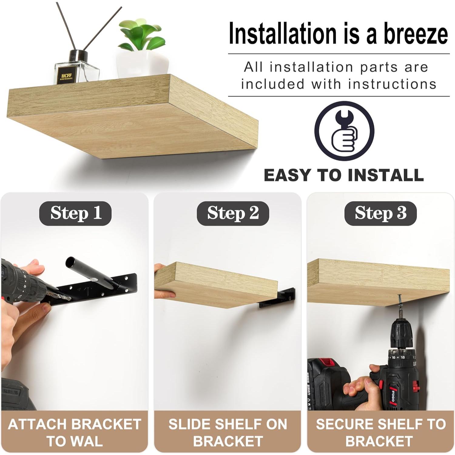 SORBUS WD-TIL-MPW Wall-Mounted-Shelving - View #4