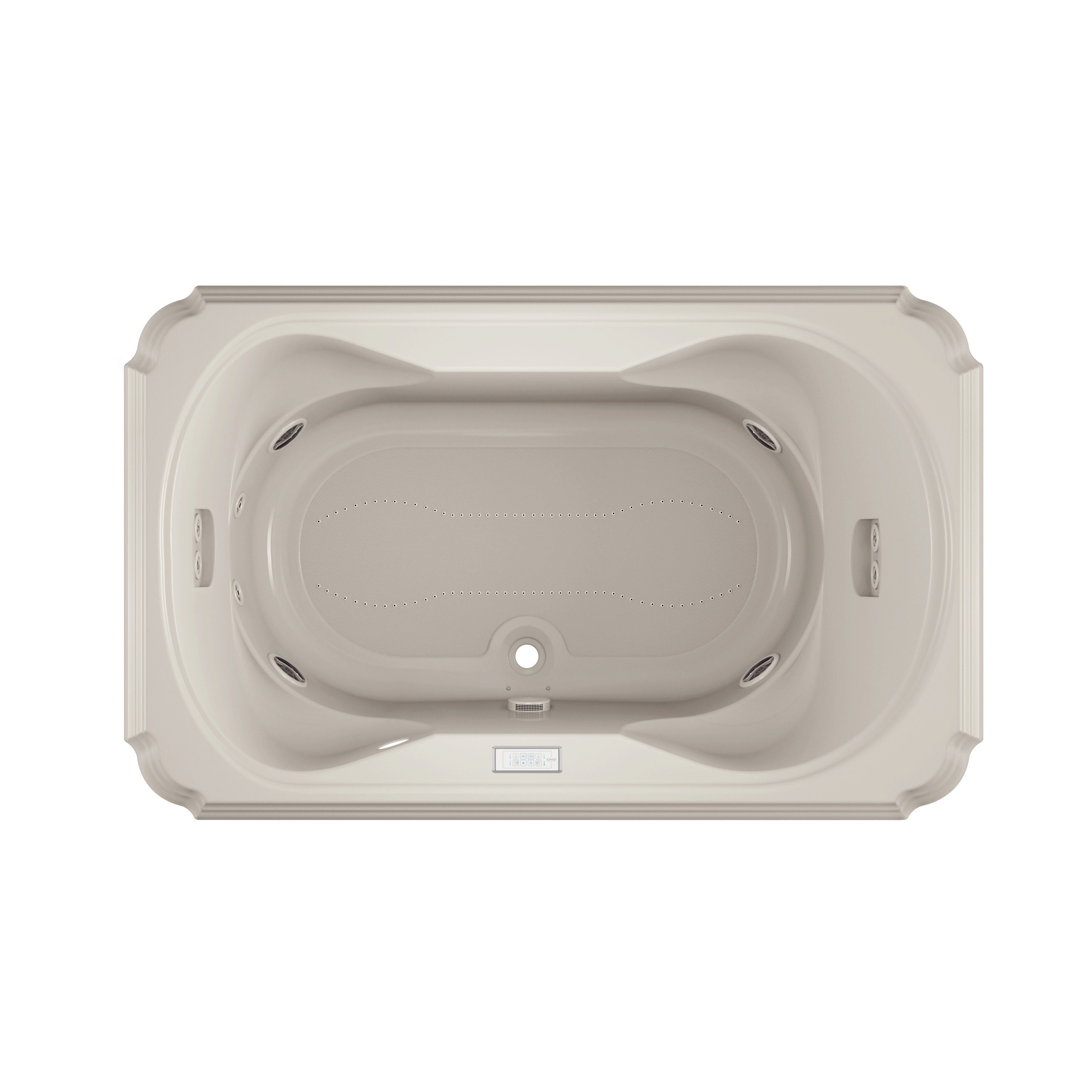 Jacuzzi MS43969 Marineo 42.0-Inches x 66.0-Inches Oyster Acrylic Rectangular Drop-in Whirlpool and air bath combination tub ( Center Drain )