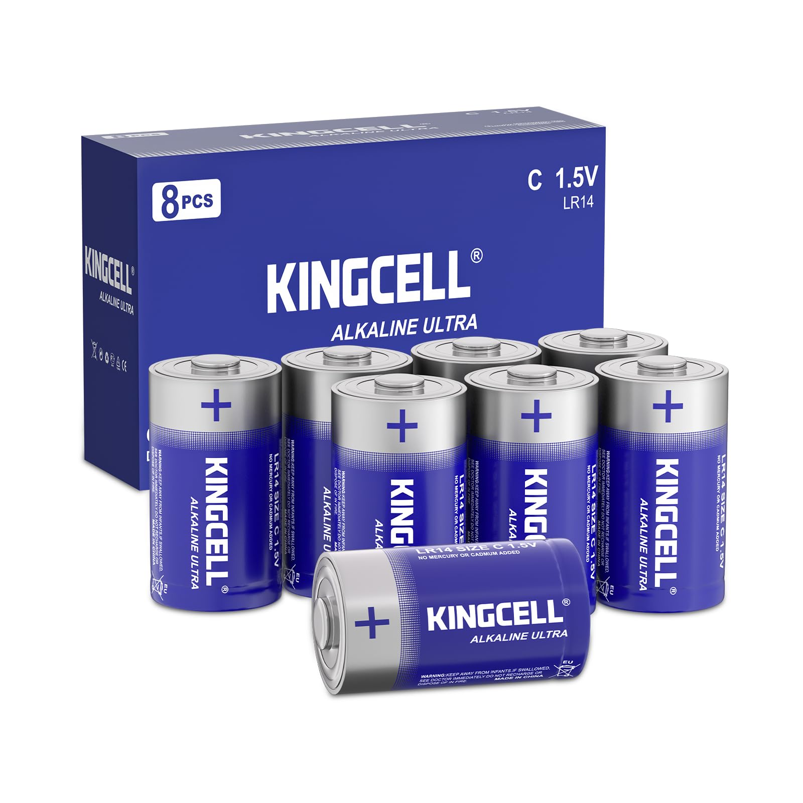 Phewnyzo  C Cell Alkaline power cells 8 Pack 1.5 Volt Long Lasting Power for Household Devices durable home and garden accessory designed for