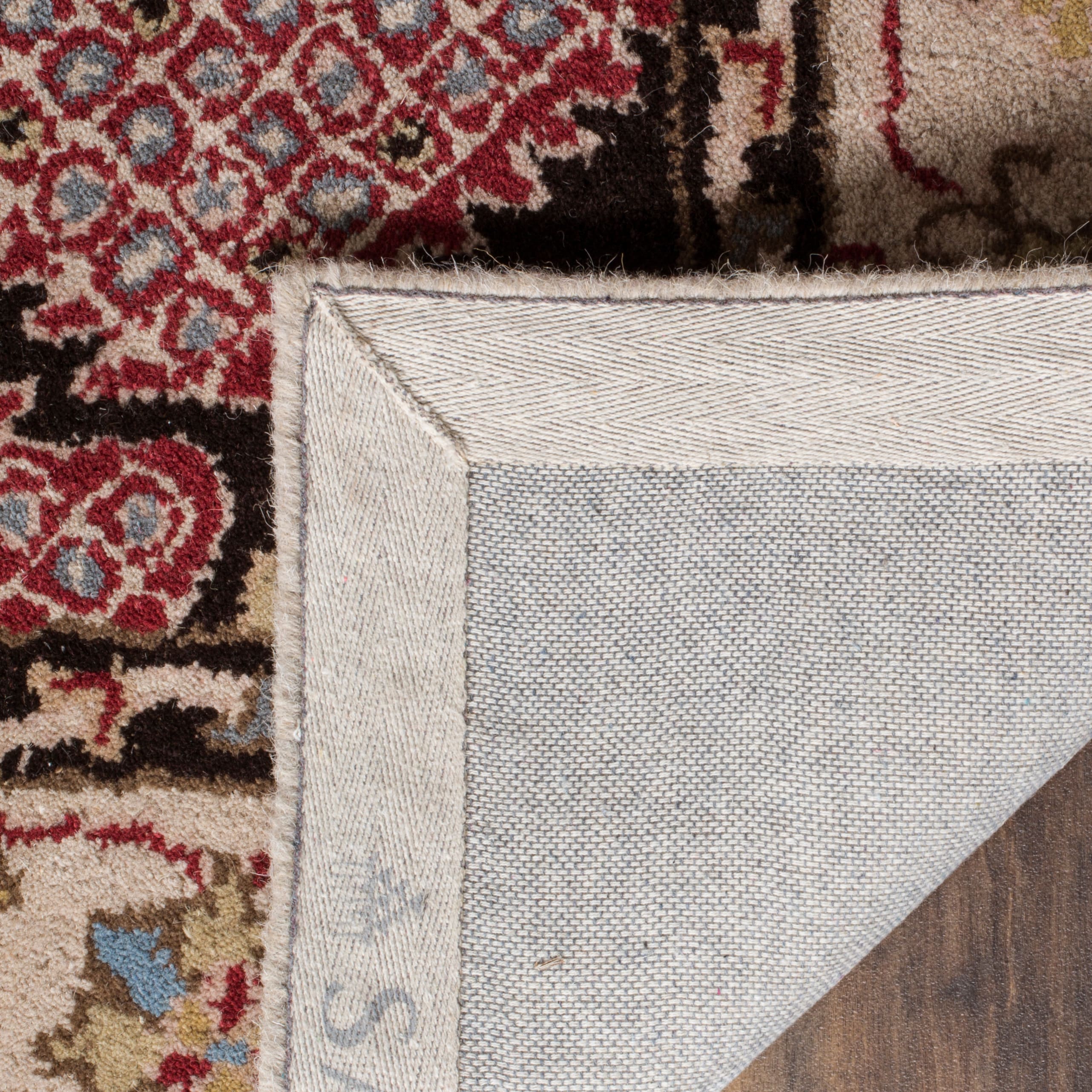 Elegant Tufted Black Wool and Viscose 8' x 10' Area Rug