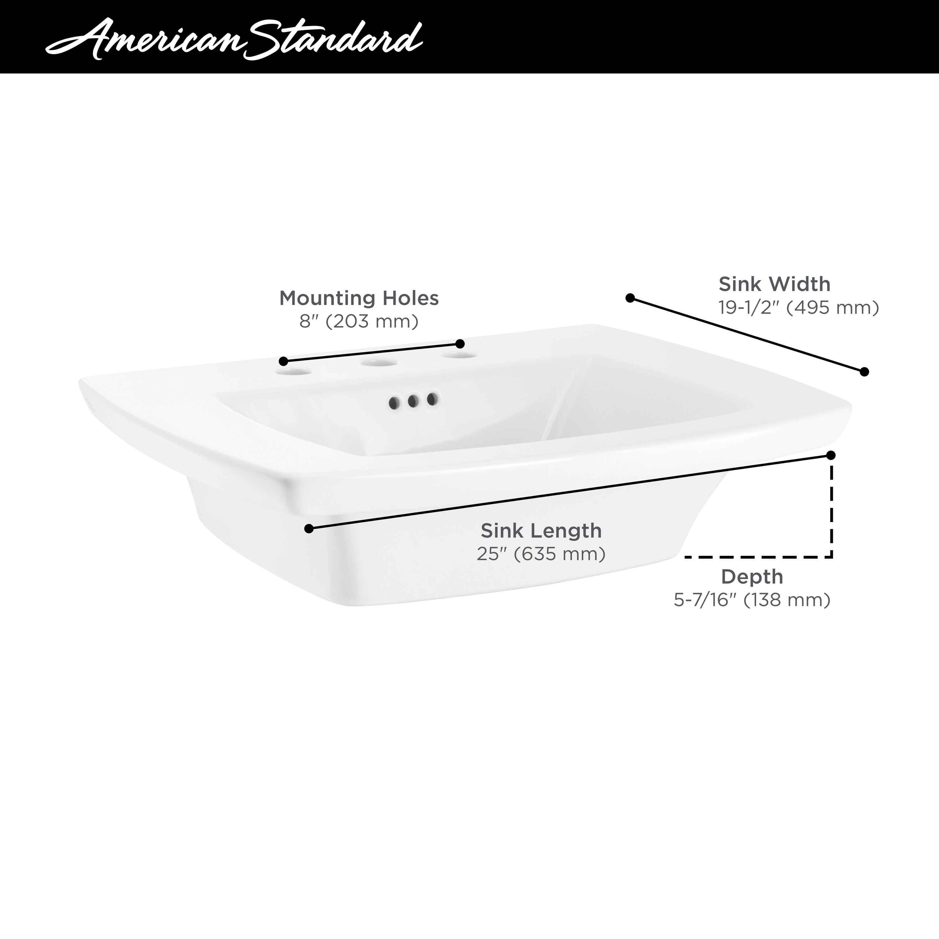 American Standard 0445008.020 Complete-Pedestal-Lavatories - View #7