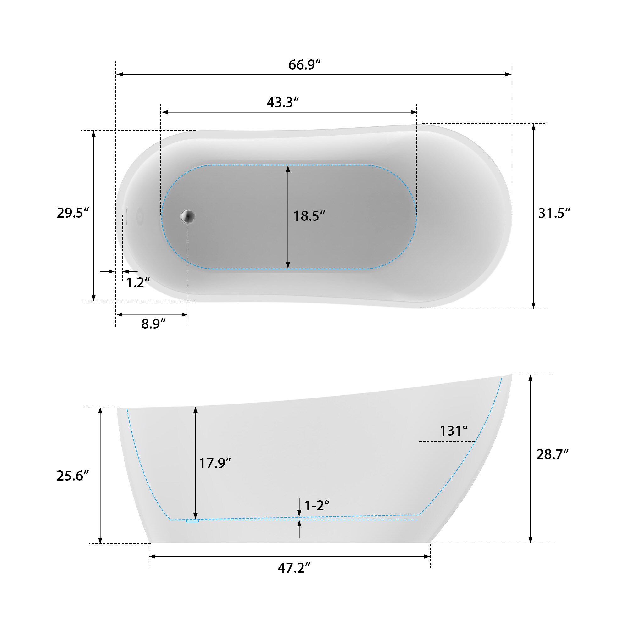 Vanity Art VA6522-L-PW bathtubs - View #10
