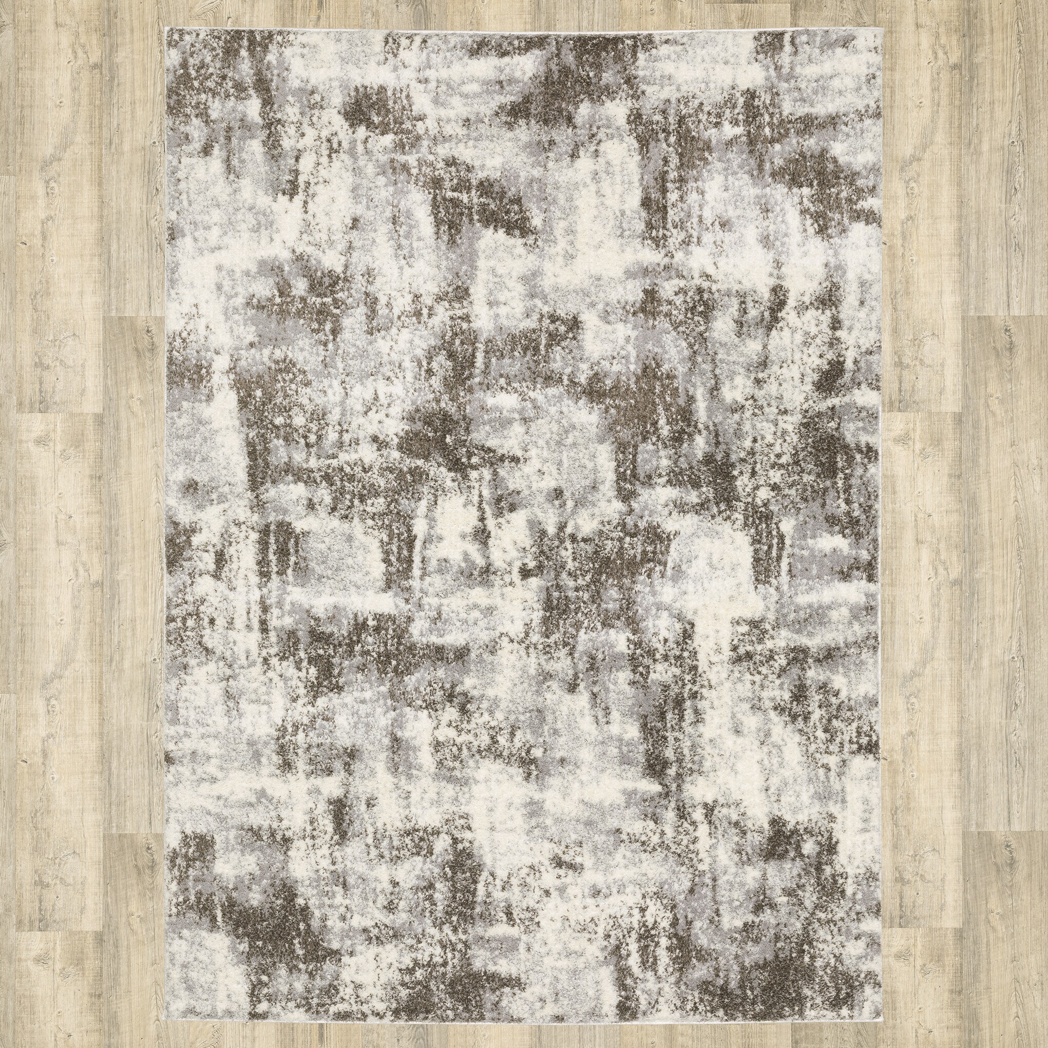 Origin 21 Ruby Shag 5 X 7 (ft) Gray Indoor Abstract Area Rug in