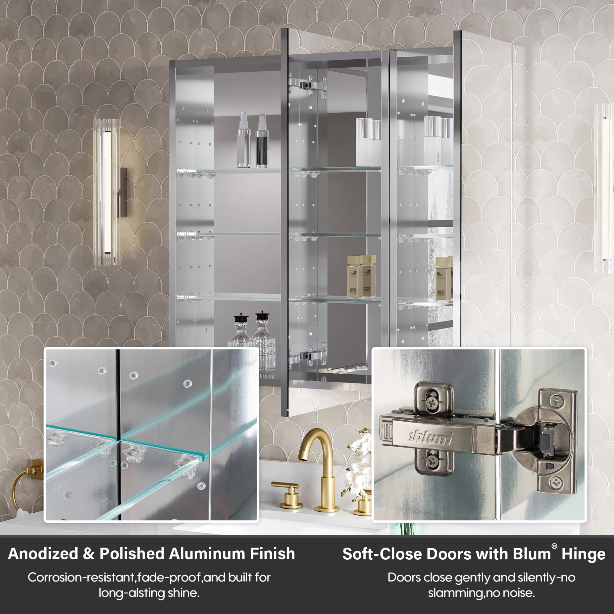 WELLFOR JRA24R12R32 Bathroom-Medicine-Cabinets - View #6