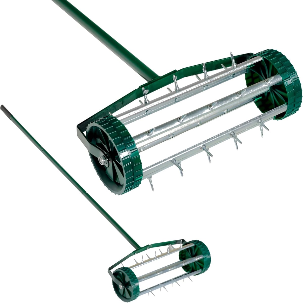 Loheer - 56-in 16-in W Heavy Duty Rolling Lawn Aerator Rotary Push Spike Tool