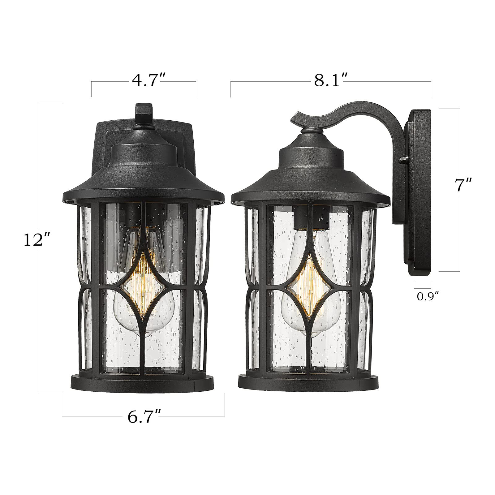 LTMATE LSZX48B BK Outdoor-Wall-Lighting - View #3