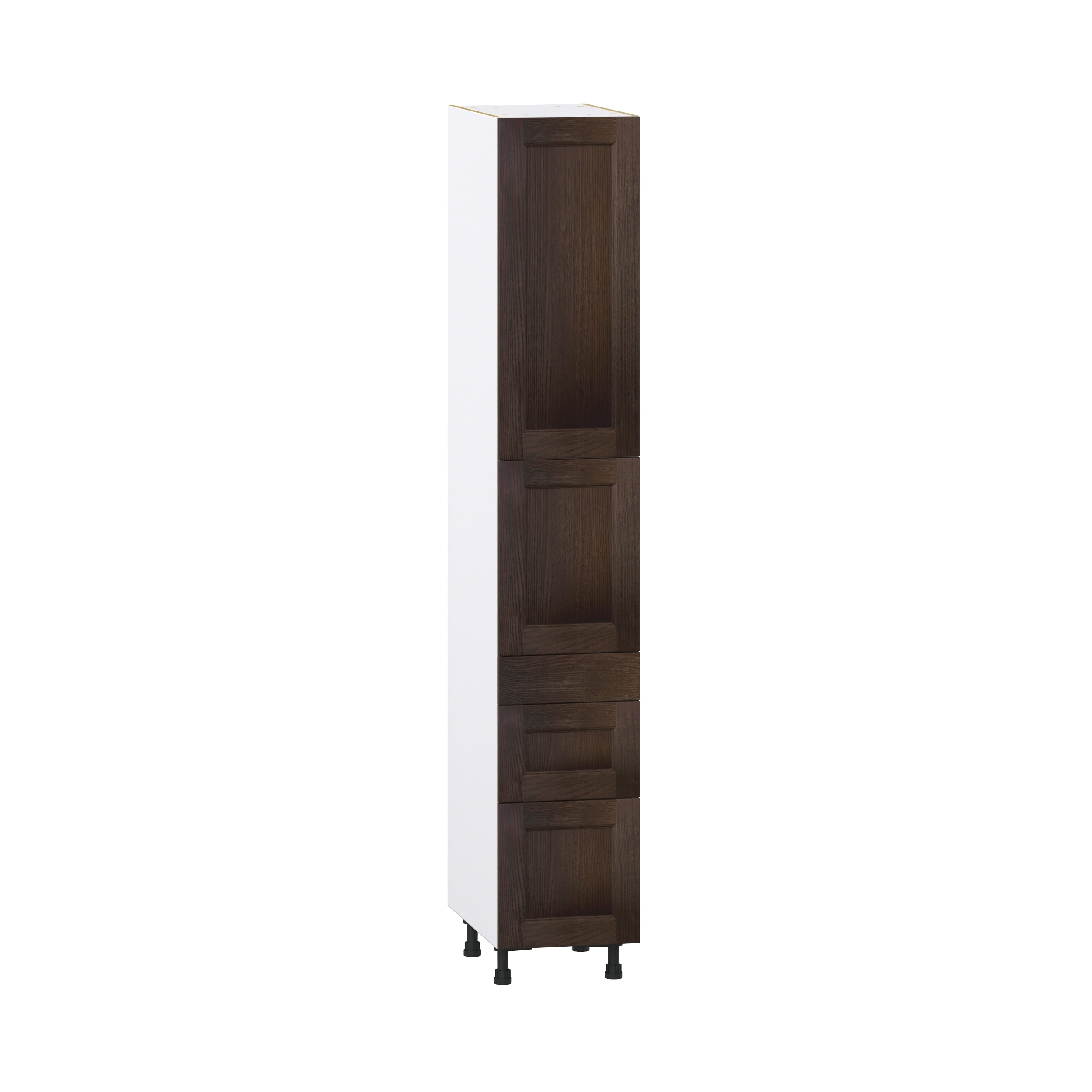 Hugo&Borg DST3D152489.5I2-MO Montclaire 15-in W x 89.5-in H x 24-in D Wood 5 -Drawers Drawer Pantry Fully assembled Cabinet (Recessed Panel Shaker)