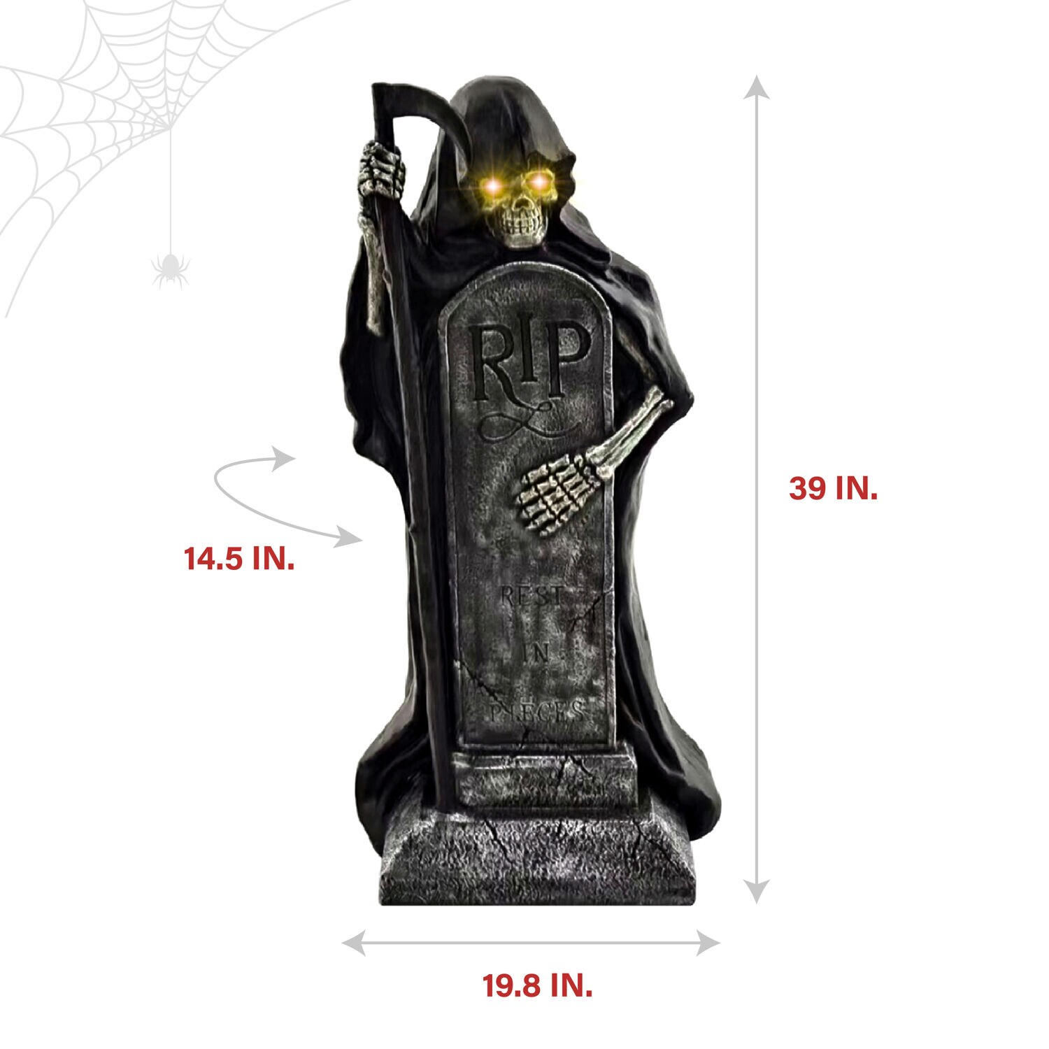 Haunted Hill Farm HHMG040-1RPR-BLK Outdoor-Halloween-Decor - View #2