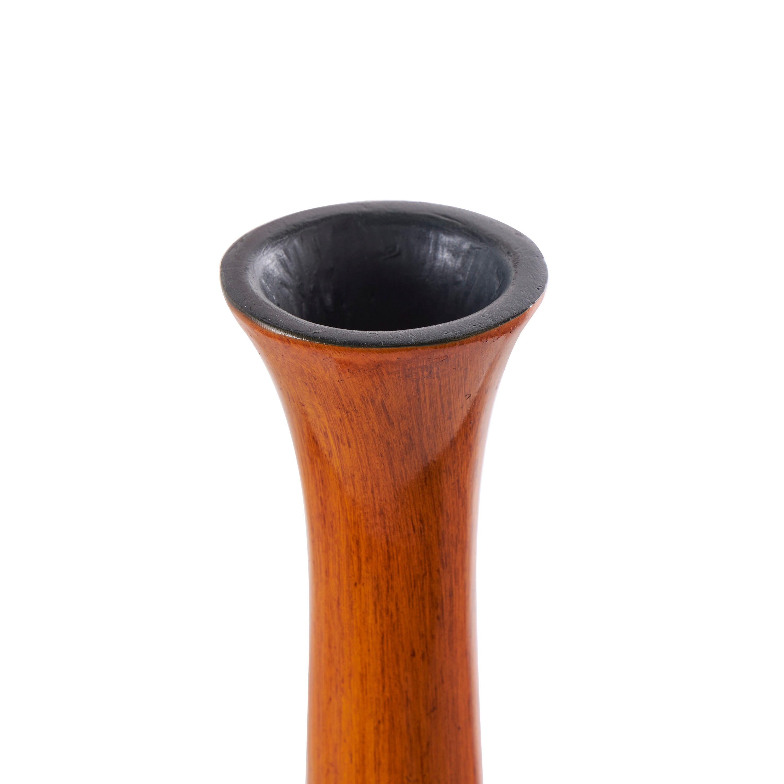 Multi-Colored Polystone Trumpet Vase with Jewel Accent
